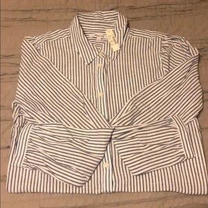 NWT Madewell Puff-sleeve button down shirt Small